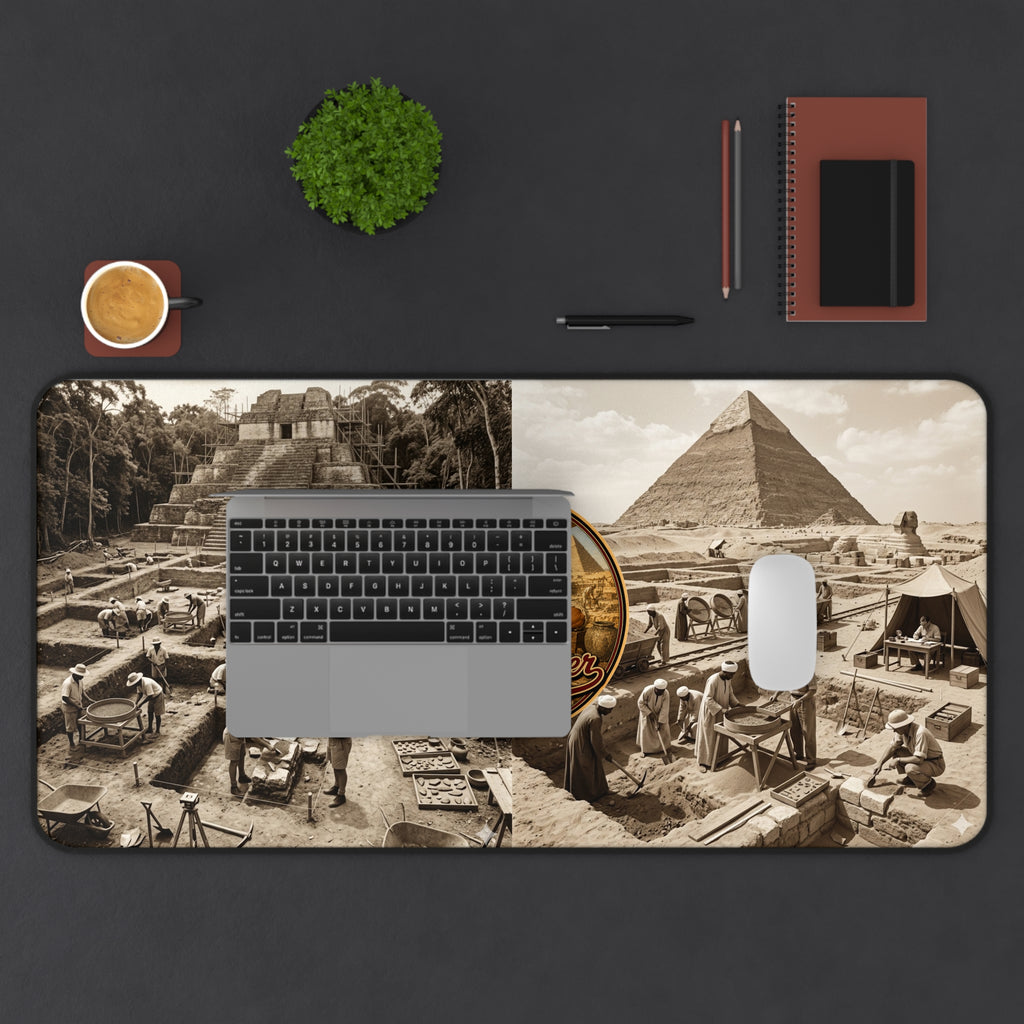 Desk Mat | Arch! Boilermaker Babes™ Archeologist Retro Pin-Up Art Gift