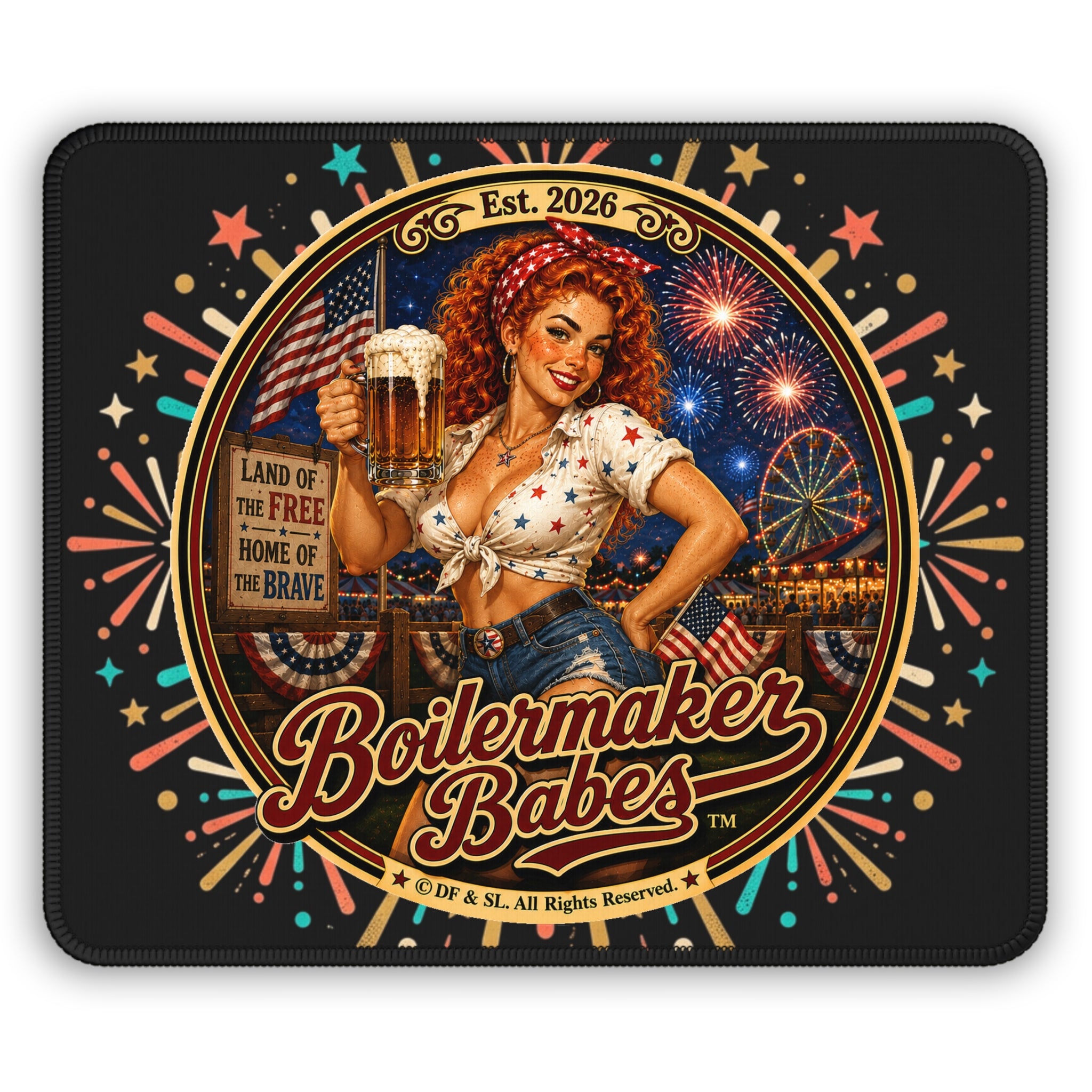 Boilermaker Babes™ Gaming Mouse Pad — 250! Happy 4th!
