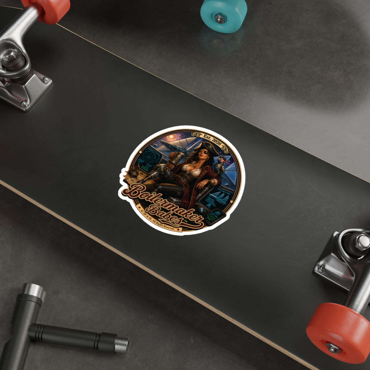 Cali! Boilermaker Babes ™ — Retro/Vintage Pin-Up Die-Cut Sticker