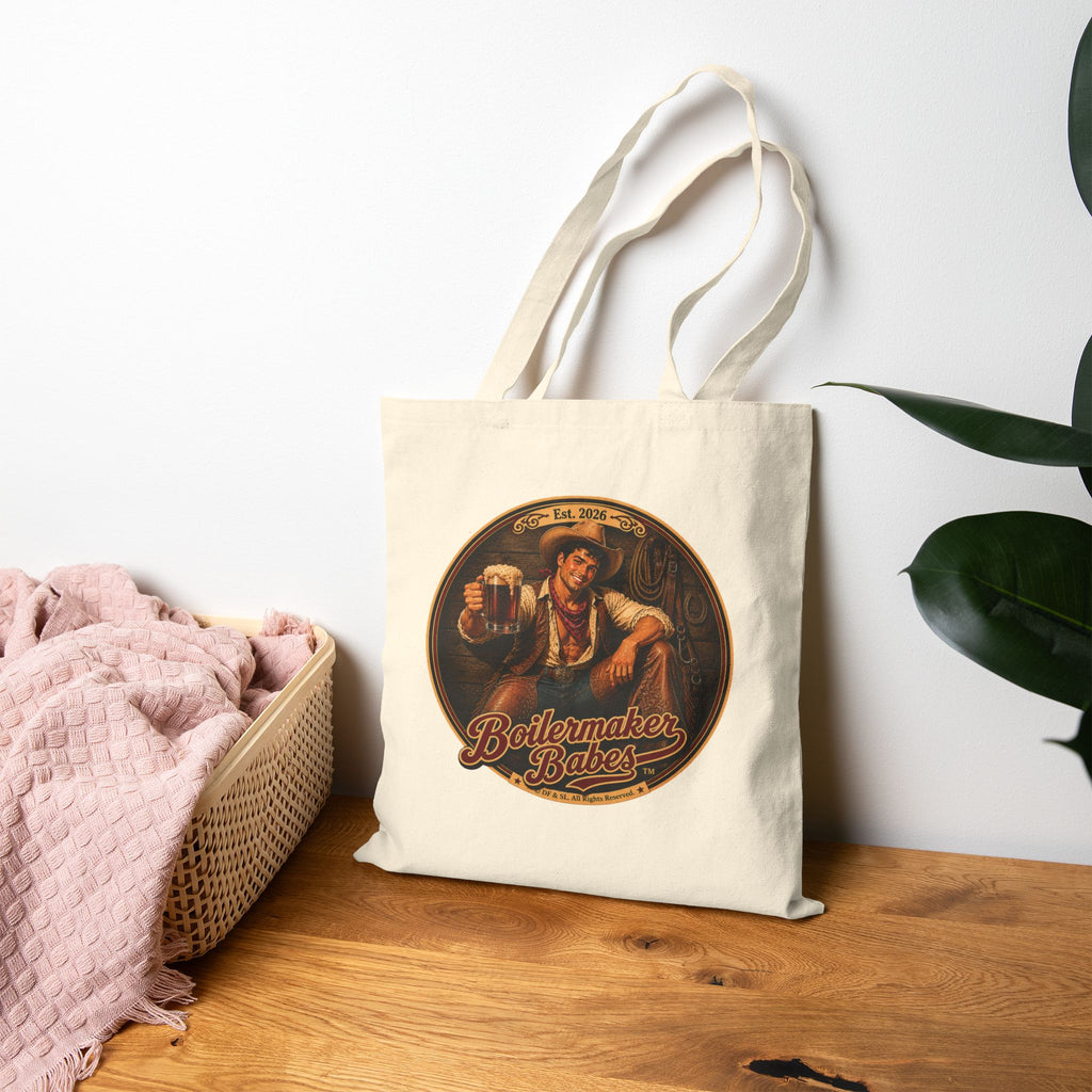 Cowboy! Tote Bag — Boilermaker Babes Vintage Barbecue & Beer Canvas Tote
