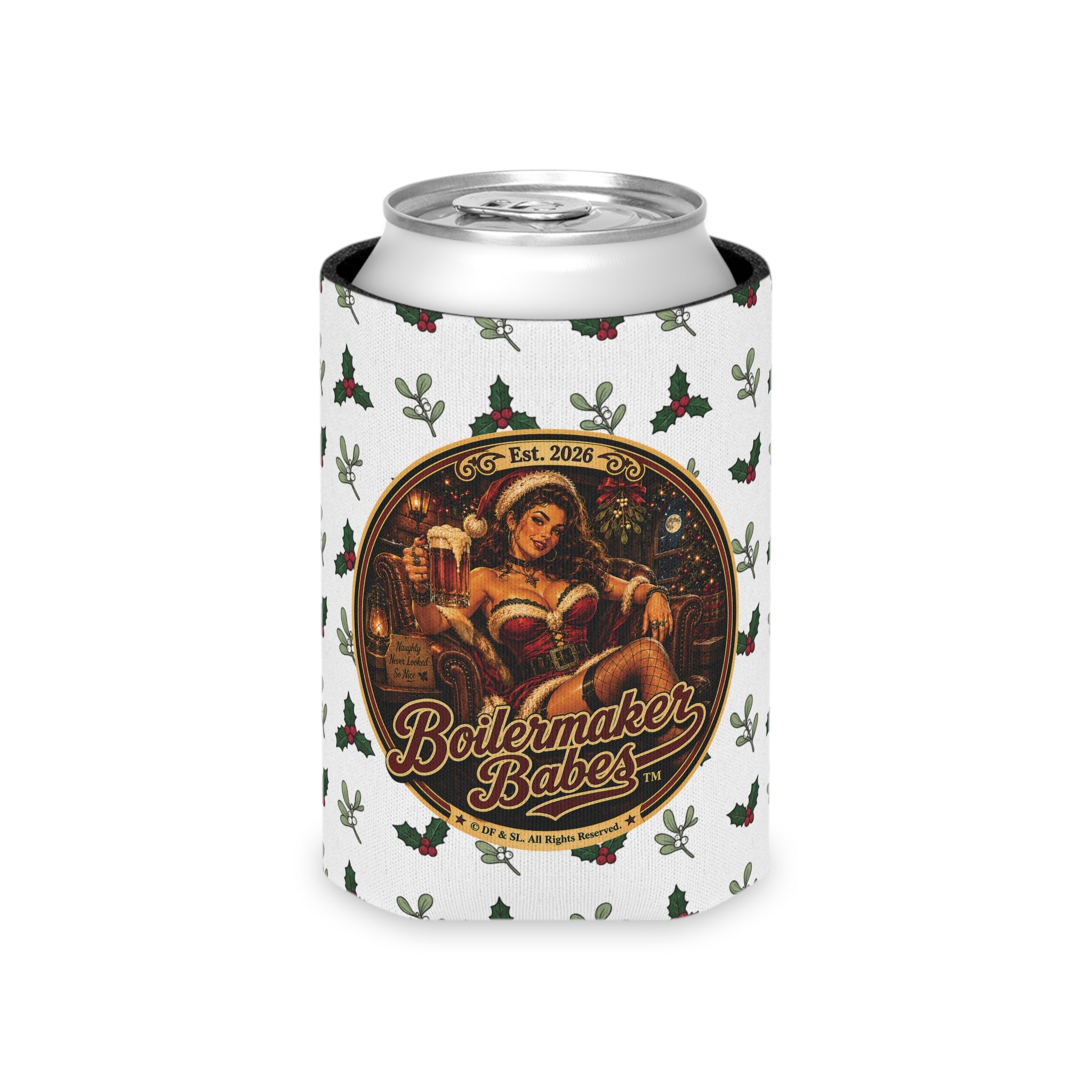 Claws! (F) – Can Sleeve - Boilermaker Babes ™ Vintage Style Pin-Up Art