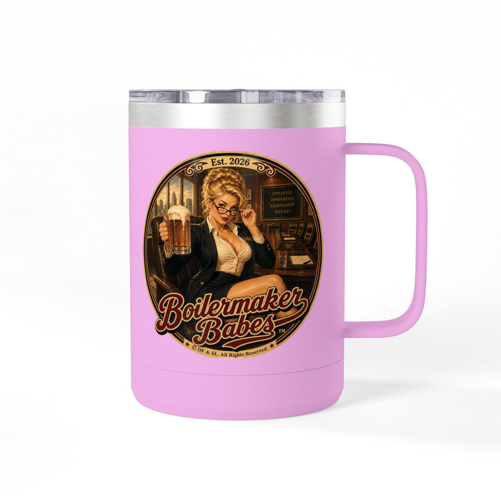 AB! (F) – 15oz. Insulated Mug - Boilermaker Babes ™ Vintage Style Pin-Up Art