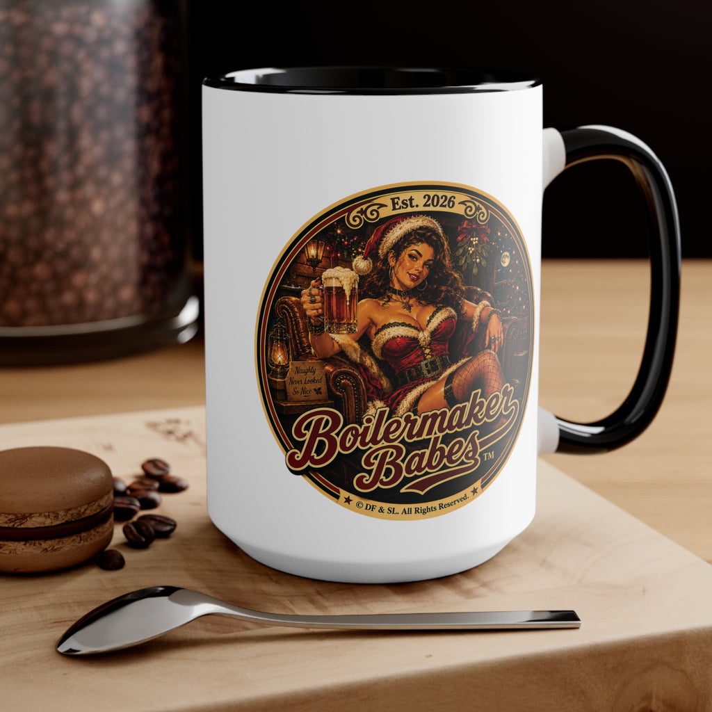 Claws! (F) – 15oz. Accent Mug - Boilermaker Babes ™ Vintage Style Pin-Up Art