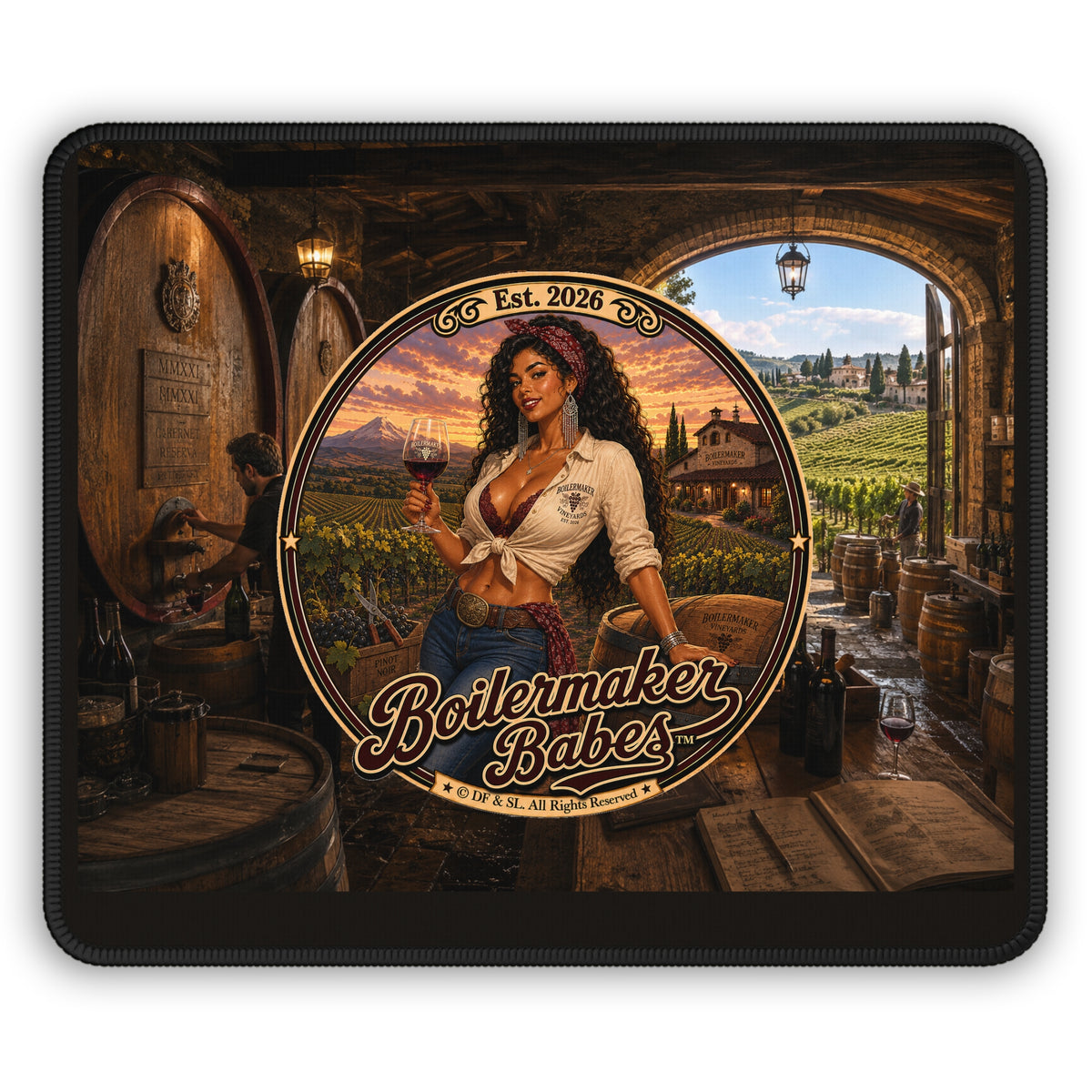 Boilermaker Babes™ Gaming Mouse Pad — Vini!  (Master Vintner)
