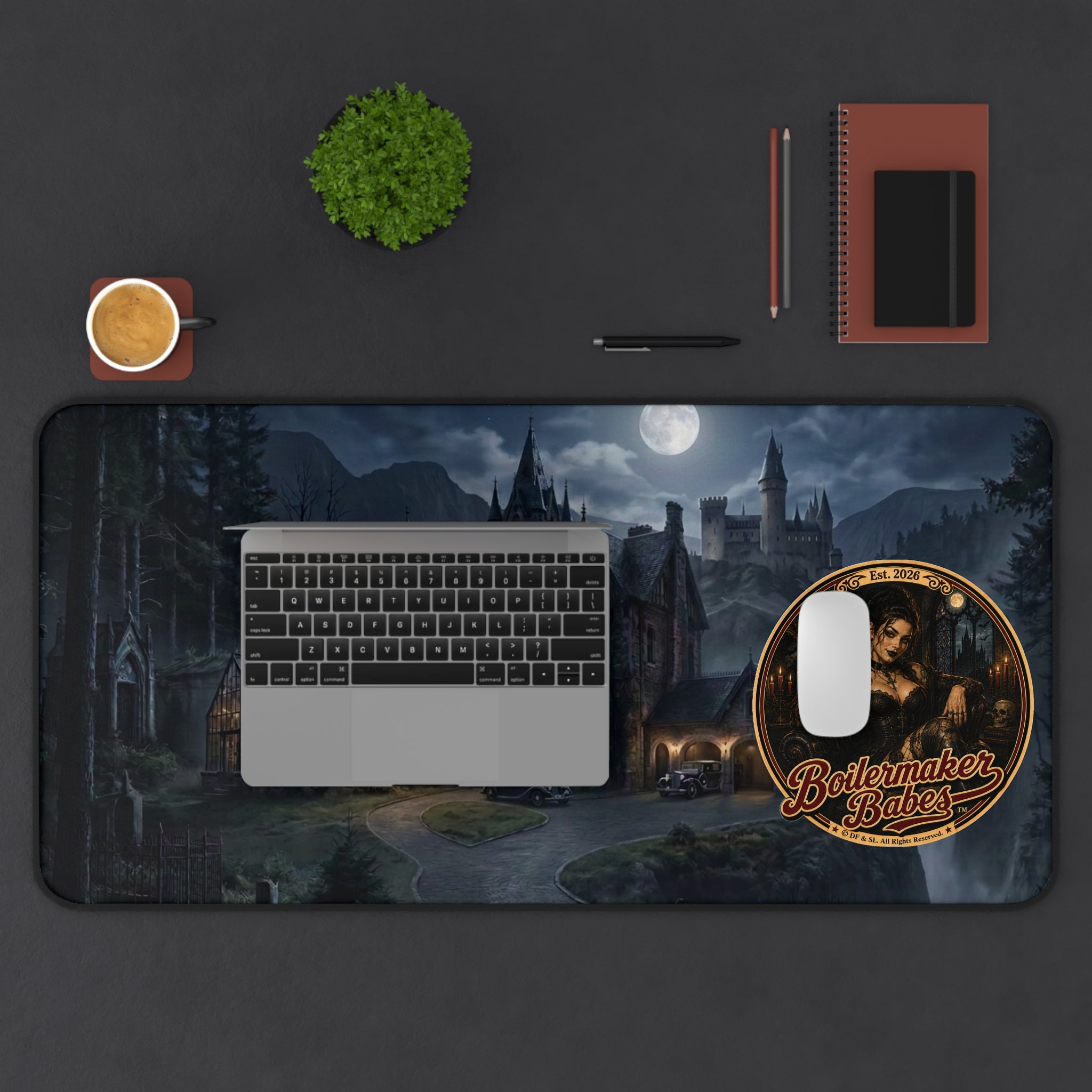 Gothic Manor Desk Mat — Boilermaker Babes ™ Game/Work Surface