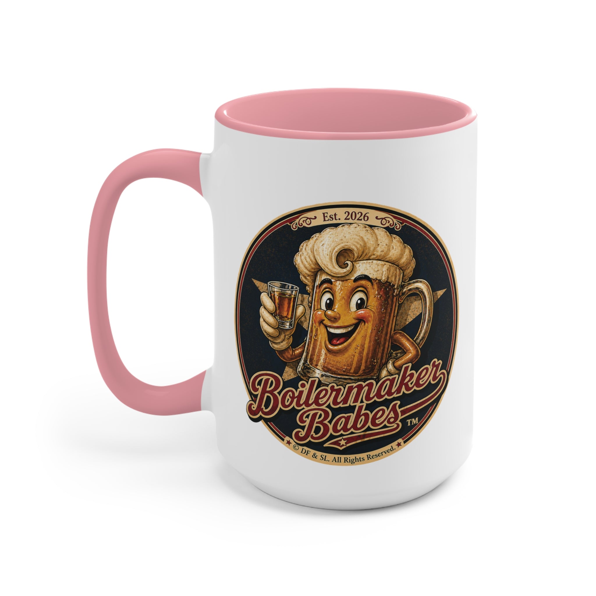 Xplore! (F) – 15oz. Accent Mug - Boilermaker Babes ™ Vintage Style Pin-Up Art