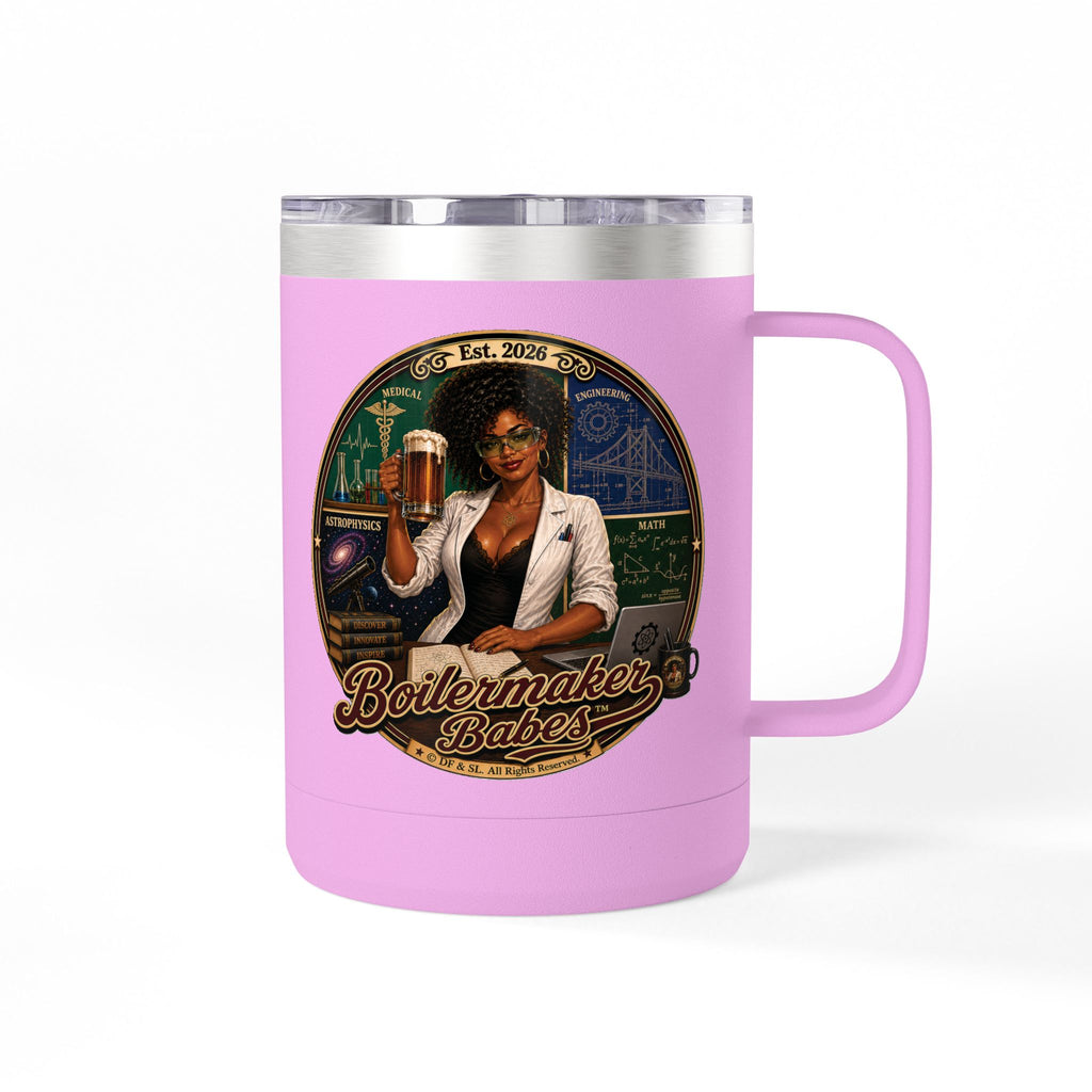Mati! (F) – 15oz. Insulated Mug - Boilermaker Babes ™ Vintage Style Pin-Up Art