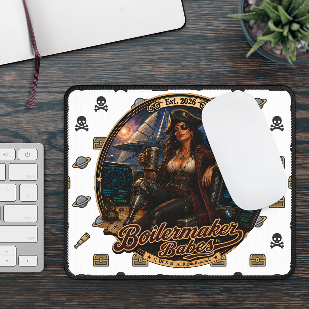 Cali! (F) - Boilermaker Babes ™ Gaming Mouse Pad — Future-Past Pin-Up Desk Mat