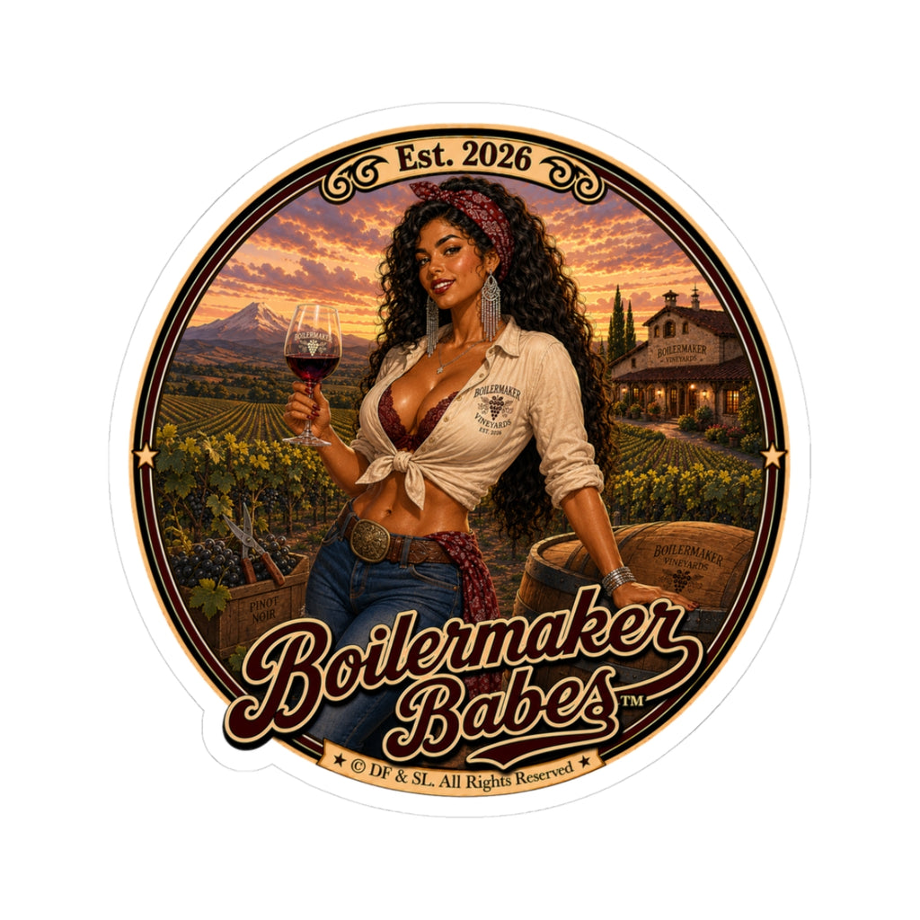 Vini! (F) - Boilermaker Babes ™   — Retro Patriotic Pin-Up Vinyl Custom Cut Sticker