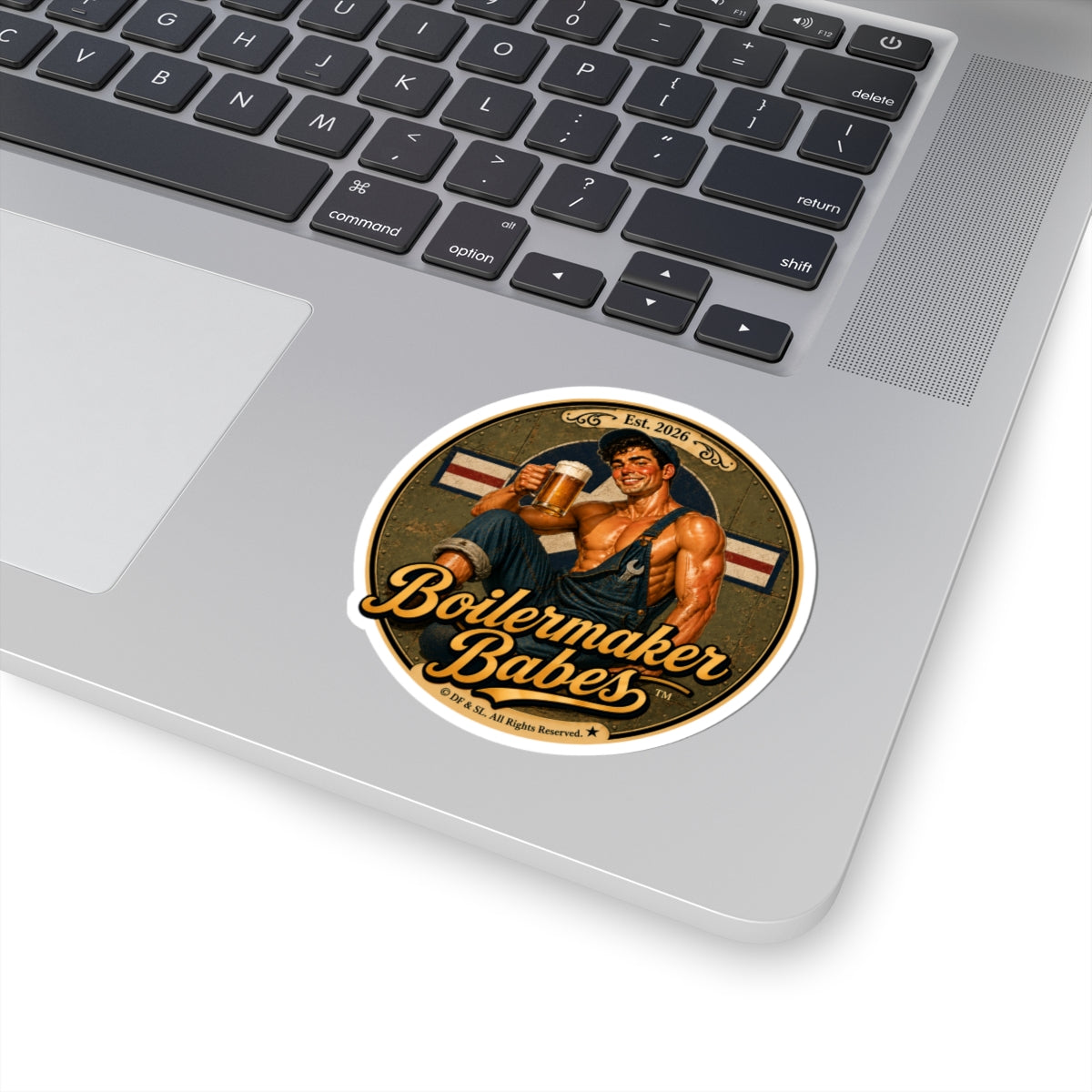 Mecham! (M) - Boilermaker Babes ™   — Retro Patriotic Pin-Up Vinyl Custom Cut Sticker