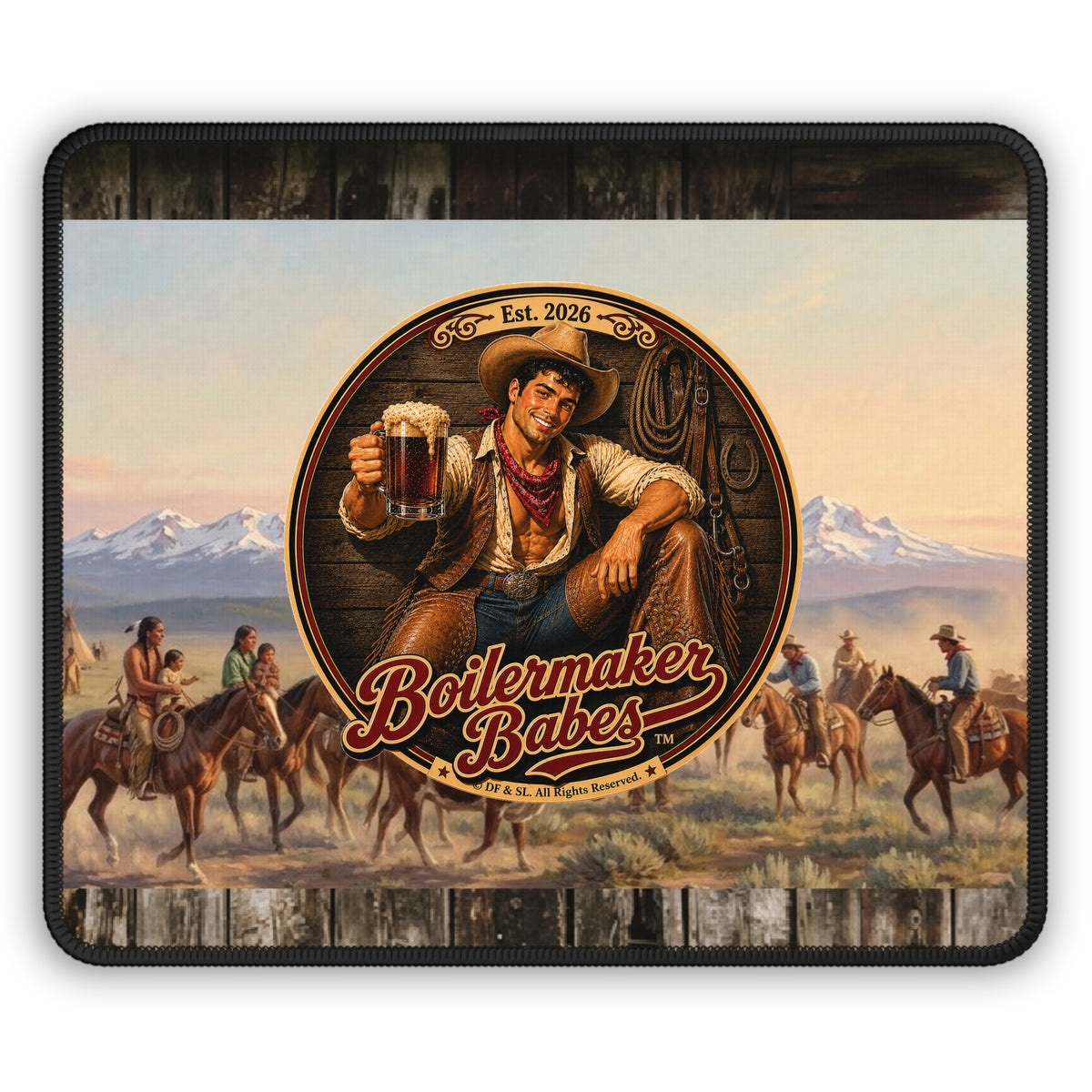 Boilermaker Babes™ Gaming Mouse Pad — Cowboy Up! Western