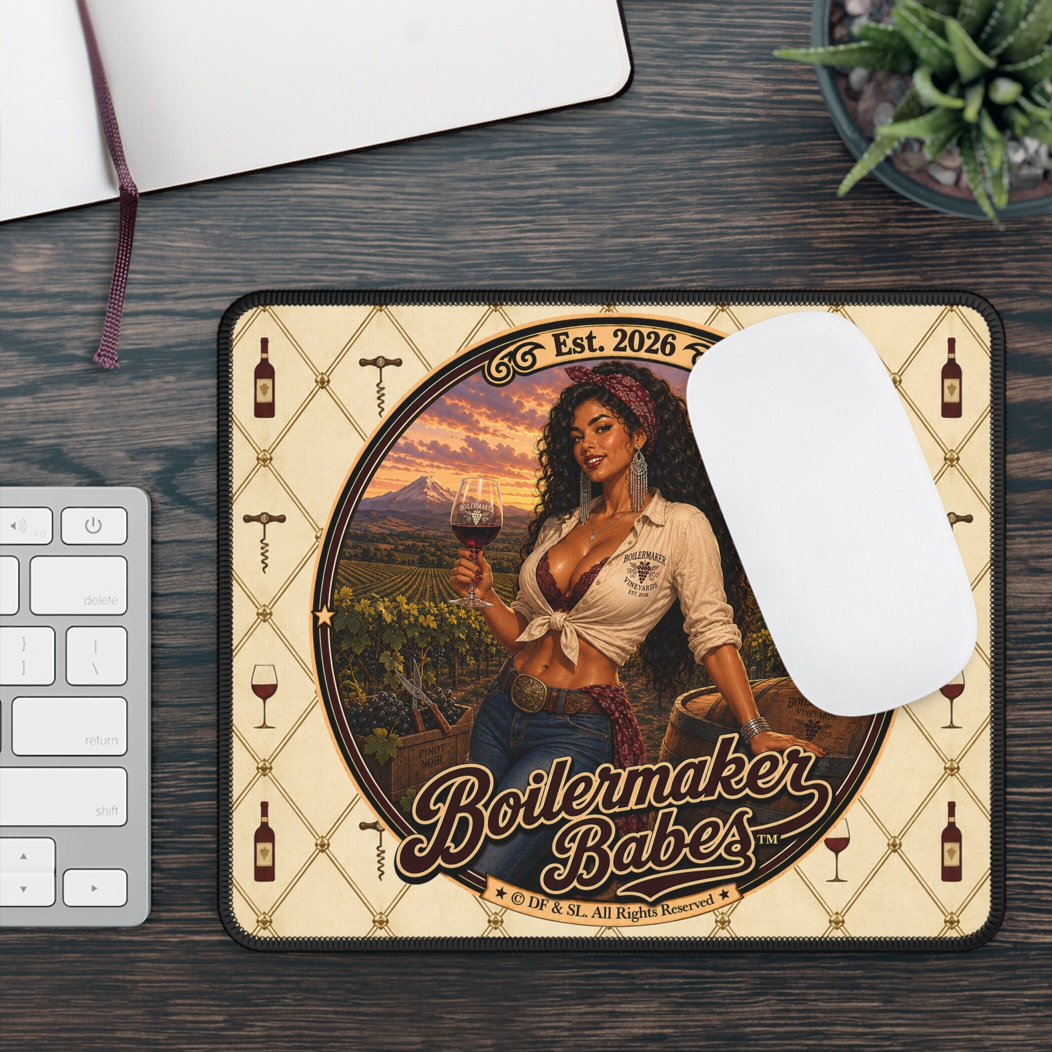 Boilermaker Babes™ Gaming Mouse Pad — Vini!  (Master Vintner)