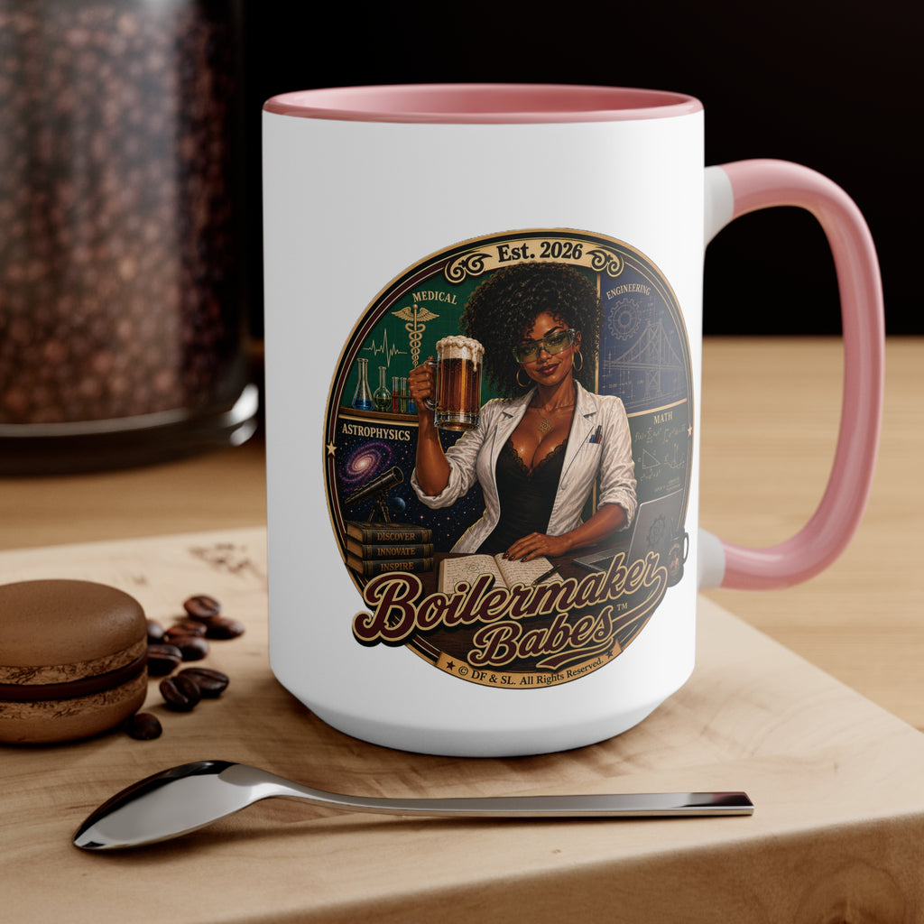 Mati! (F) – 15oz. Accent Mug - Boilermaker Babes ™ Vintage Style Pin-Up Art