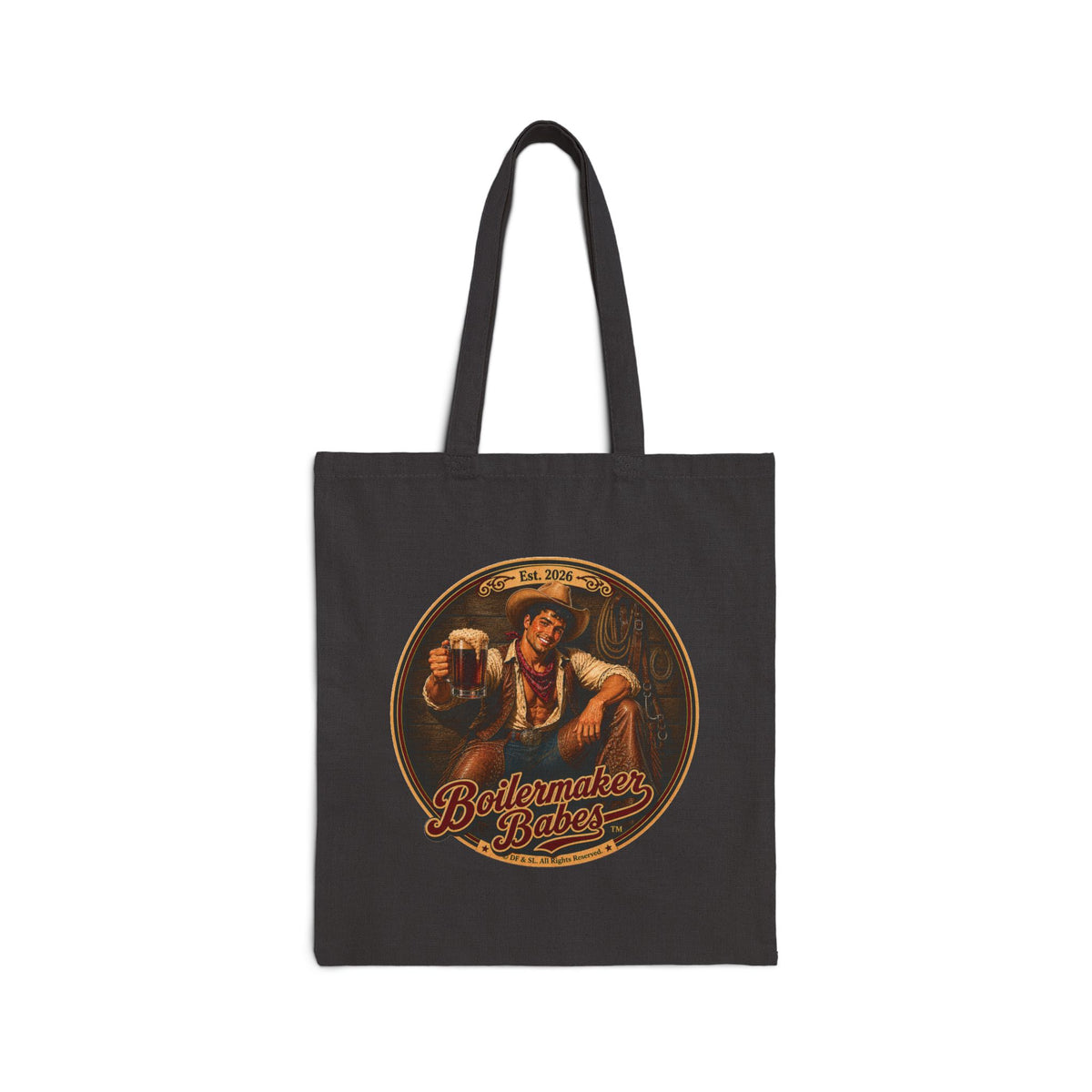 Cowboy! Tote Bag — Boilermaker Babes Vintage Barbecue & Beer Canvas Tote