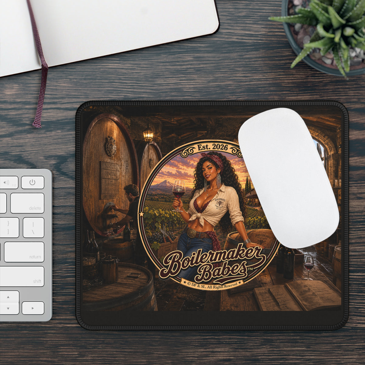 Boilermaker Babes™ Gaming Mouse Pad — Vini!  (Master Vintner)