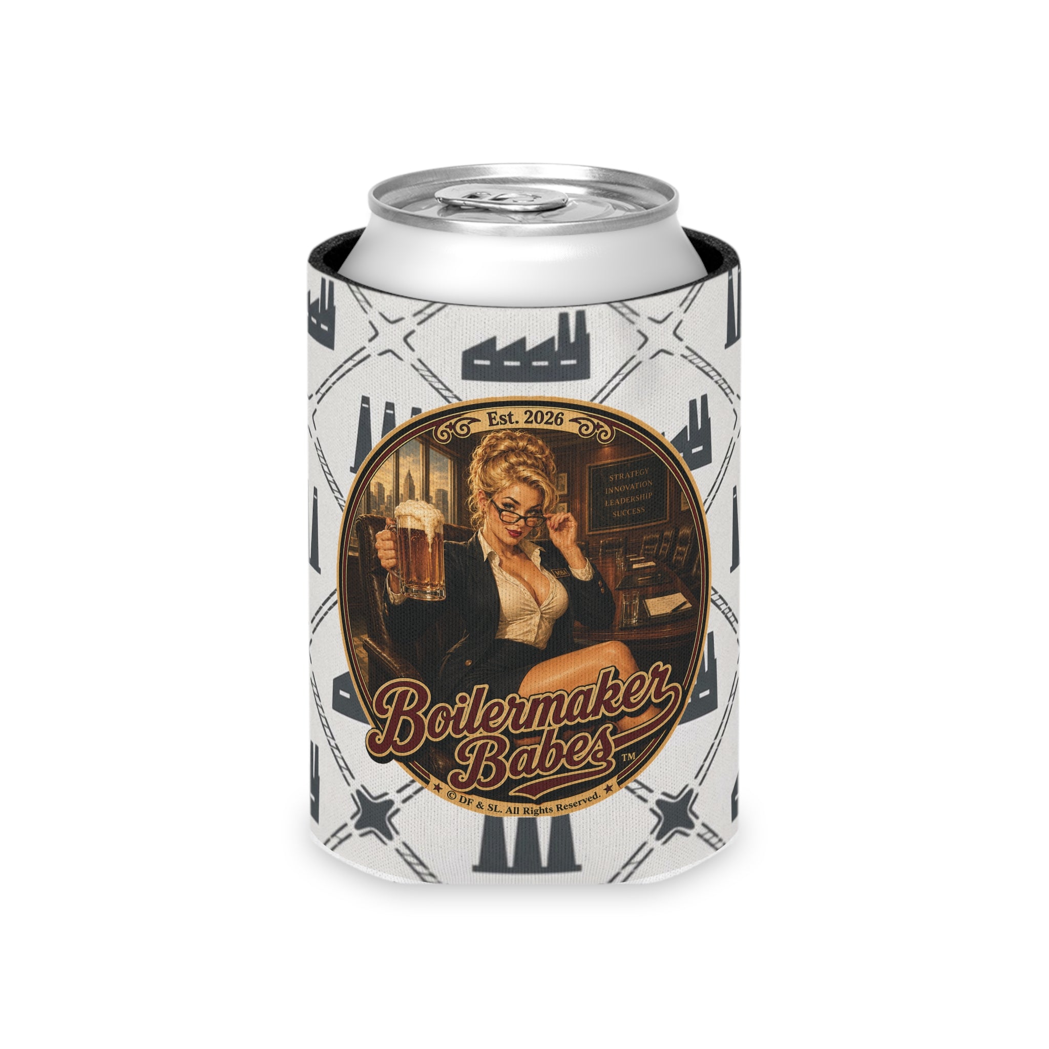 AB! (F) – Can Sleeve - Boilermaker Babes ™ Vintage Style Pin-Up Art