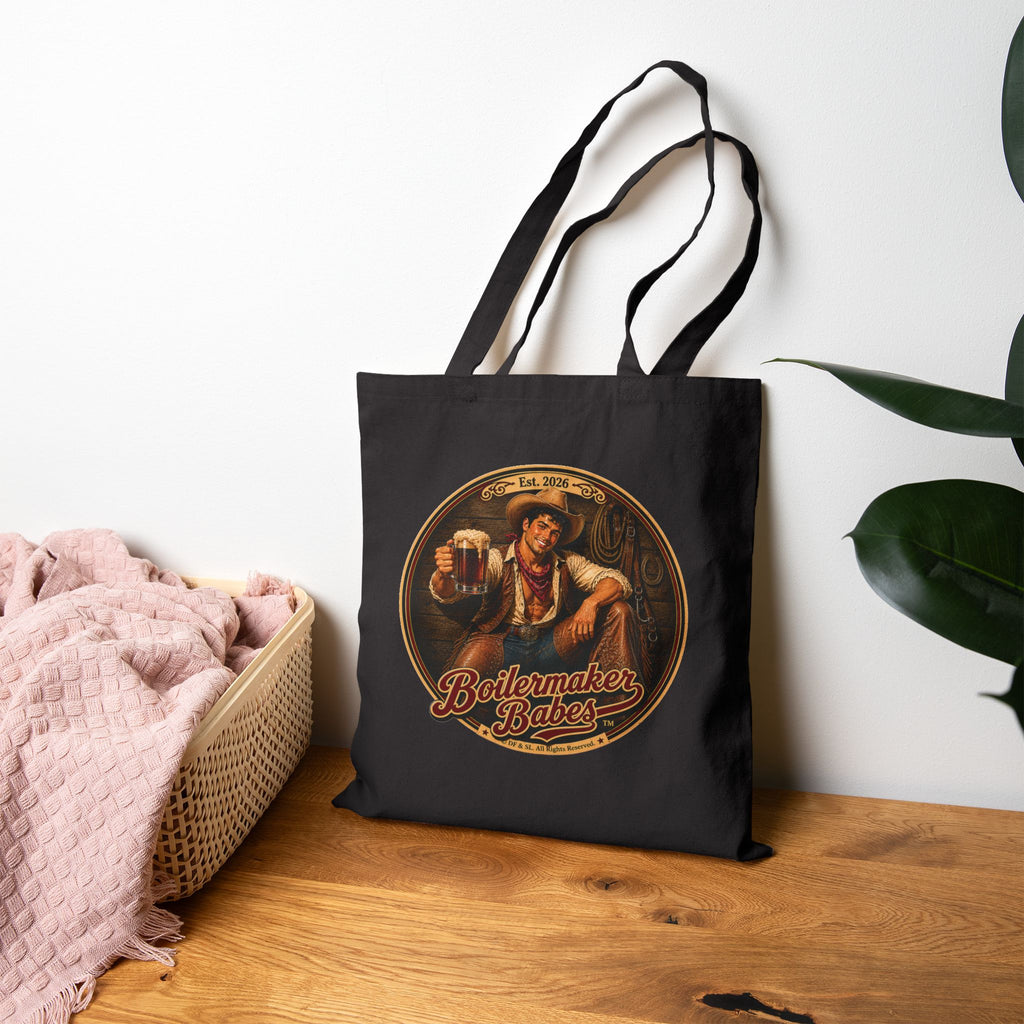 Cowboy! Tote Bag — Boilermaker Babes Vintage Barbecue & Beer Canvas Tote