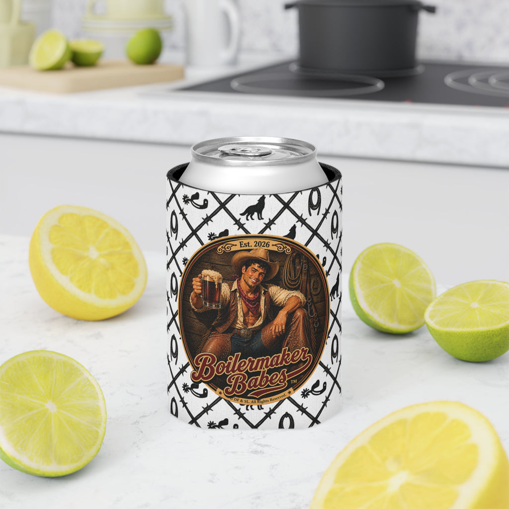 Cowboy Up! (M) – Can Sleeve - Boilermaker Babes ™ Vintage Style Pin-Up Art