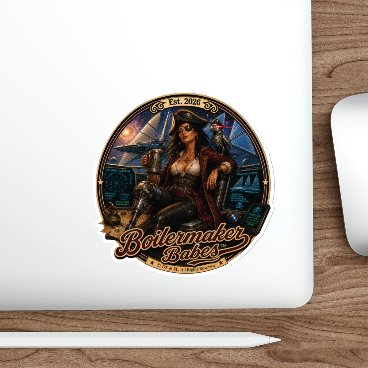 Cali! Boilermaker Babes ™ — Retro/Vintage Pin-Up Die-Cut Sticker