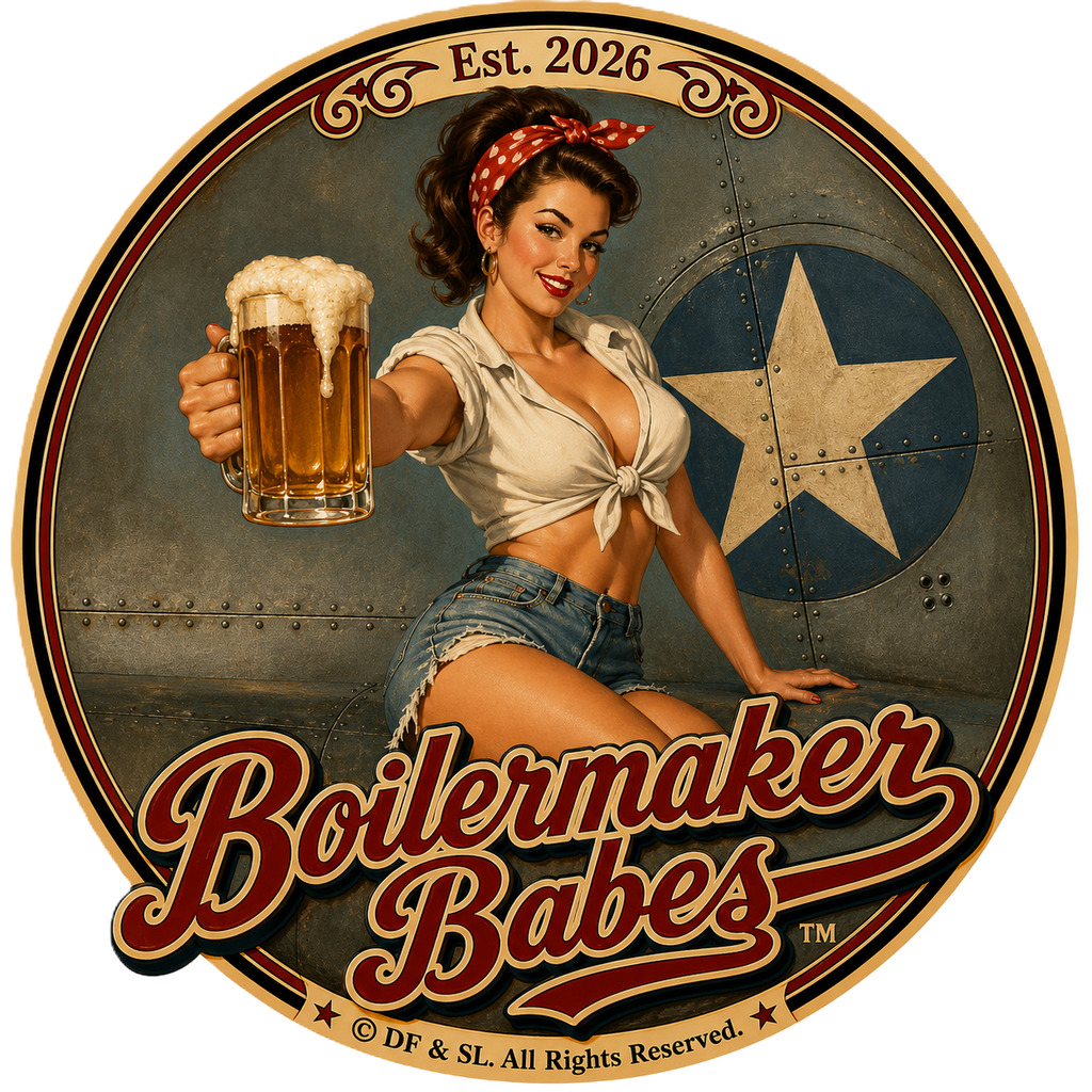 Rivets! (F) - Boilermaker Babes ™   — Retro Mechanic Pin-Up Vinyl Custom Cut Sticker