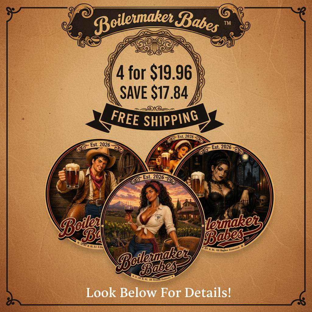 Vini! (F) - Boilermaker Babes ™   — Retro Patriotic Pin-Up Vinyl Custom Cut Sticker