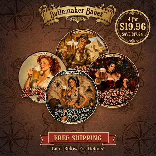 Arch! (M) - Boilermaker Babes ™   — Retro Patriotic Pin-Up Vinyl Custom Cut Sticker