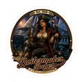 Cali! (F) - Boilermaker Babes ™   — Retro Steampunk Pin-Up Art Vinyl Custom Cut Sticker